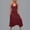 Wine, variant on Women Sleeveless Dungarees Loose Cotton Long Playsuit Jumpsuit Pants Trousers for Errands Exercise