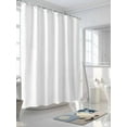 thumbnail image 3 of Shower Curtain Solid Color Shower Curtains for Bathroom, Waterproof Polyester Shower Curtain Set with Hooks, Standard Size 72" x 72" White, 3 of 6