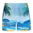 thumbnail image 3 of Gamivast Mens Swimming Trunks Palm Tree Graphic Elastic Waist Bathing Suit with Pockets Holiday Beach Drawstring Swimming Shorts Summer Fashion Outfits, 3 of 4