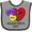Heather and Black, variant on Inktastic 1st Valentine's Day Hearts Boys or Girls Baby Bib