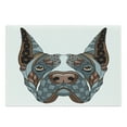 thumbnail image 1 of Dog Lover Cutting Board, Floral Zentangle Inspired Ornamental Illustration of Abstract Dog Head, Decorative Tempered Glass Cutting and Serving Board, in 3 Sizes, by Ambesonne, 1 of 2