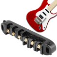 thumbnail image 1 of Pieza de guitarra eléctrica, aleación de zinc, guitarra eléctrica, puente de guitarra de metal, juego de cola de puente de guitarra, durabilidad extendida, 1 of 8