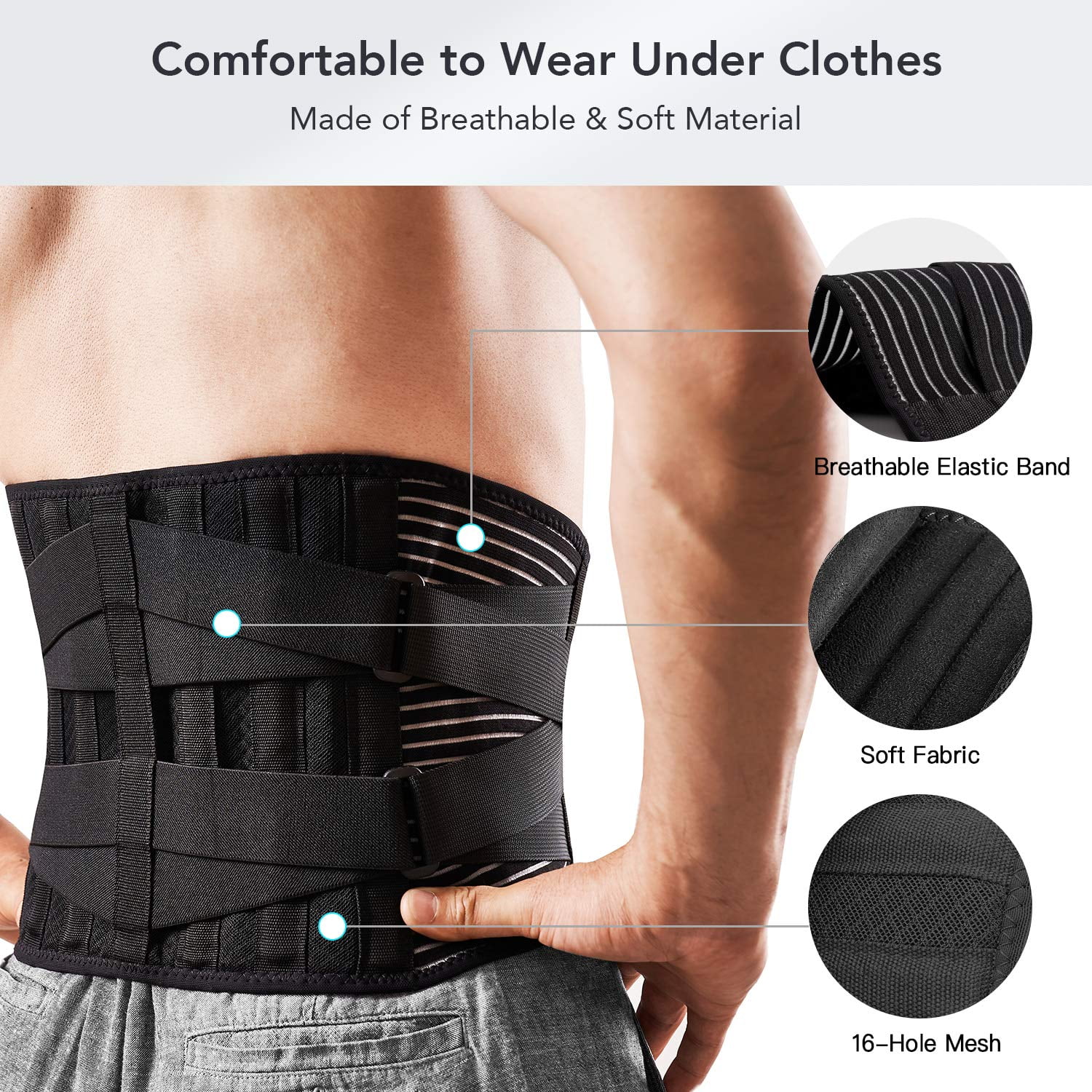 Dropship Back Support Brace Breathable Mesh Lumbar Support Belt Adjustable  Lower Back Brace With Stays And Springs For Pain Relief For Men Women to  Sell Online at a Lower Price