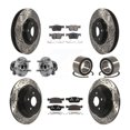 thumbnail image 1 of Transit Auto Front Rear Hub Bearing Assembly Coated Disc Brake Rotor and Ceramic Pad Kit (10Pc) for Car 2015 Ford Edge FWD with 316mm Diameter Left Right Side (Driver Passenger) KBB-127874, 1 of 10