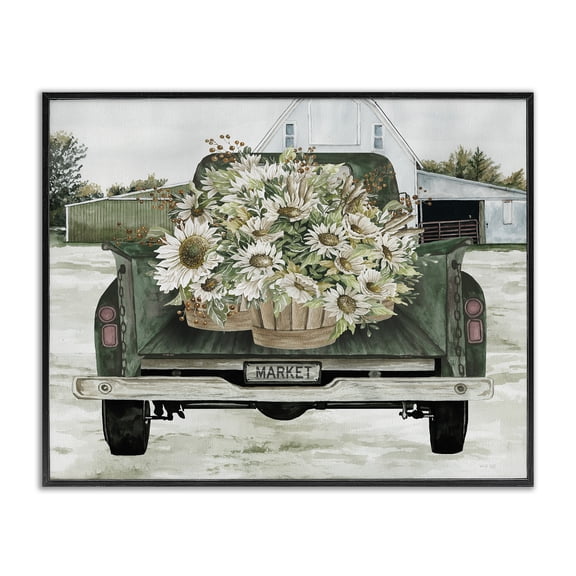 Stupell Industries Country Flower Delivery Baskets Black Framed Giclee Art, design by Cindy Jacobs