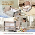 thumbnail image 4 of JOYMOR Twin Bassinet for Baby with Storage, Playyard with Two Bassinet,Side Sleeper for Infant, 4 of 10
