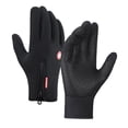 thumbnail image 2 of Guantes de bicicleta Guantes Térmicos pantalla táctil guantes deportivos impermeables guantes de invierno para correr entrenamiento bicicleta hombres Negro XL, 2 of 8