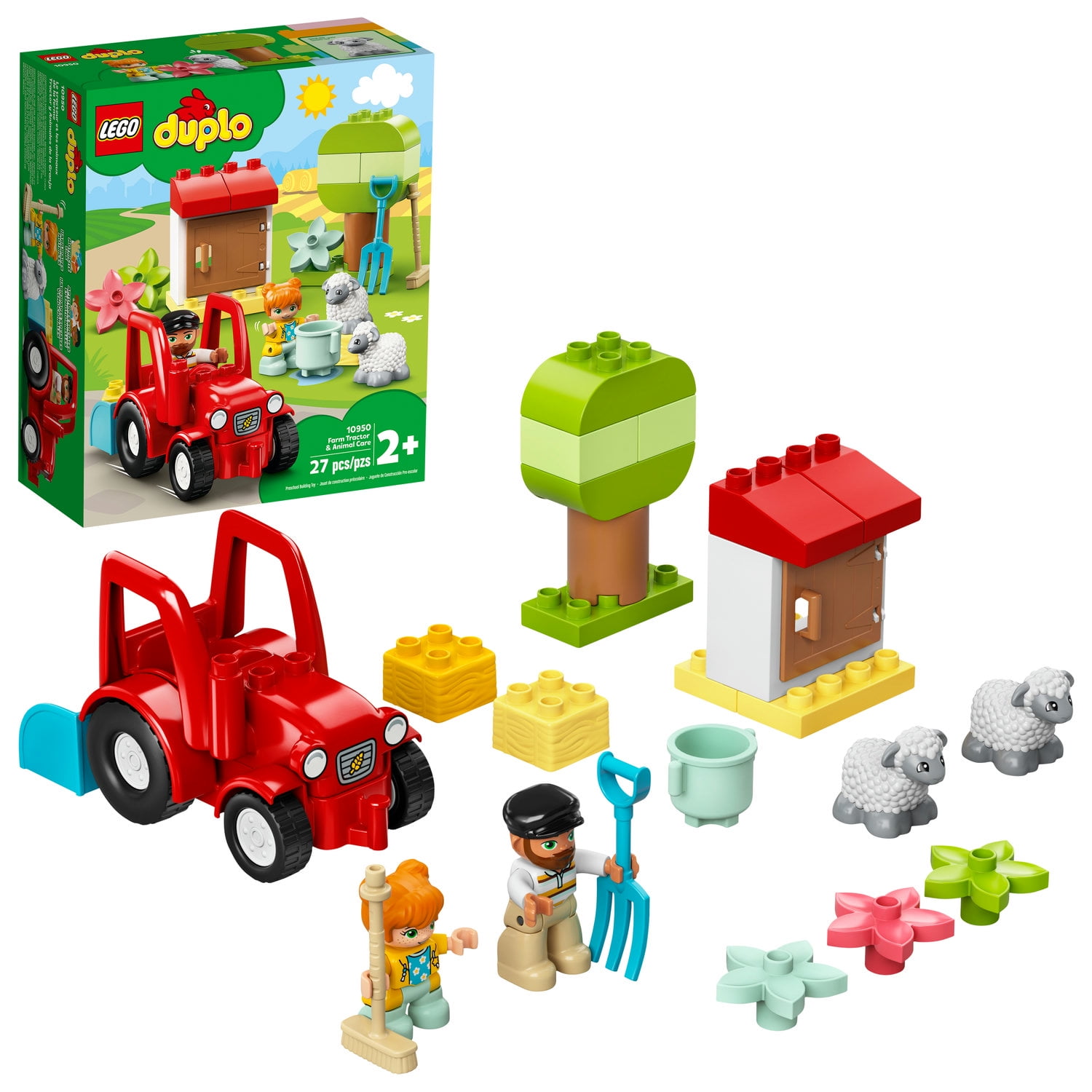 universiteitsstudent Gedrag Lezen LEGO DUPLO Town Farm Tractor & Animal Care 10950 Creative Playset for  Toddlers (27 Pieces) - Walmart.com