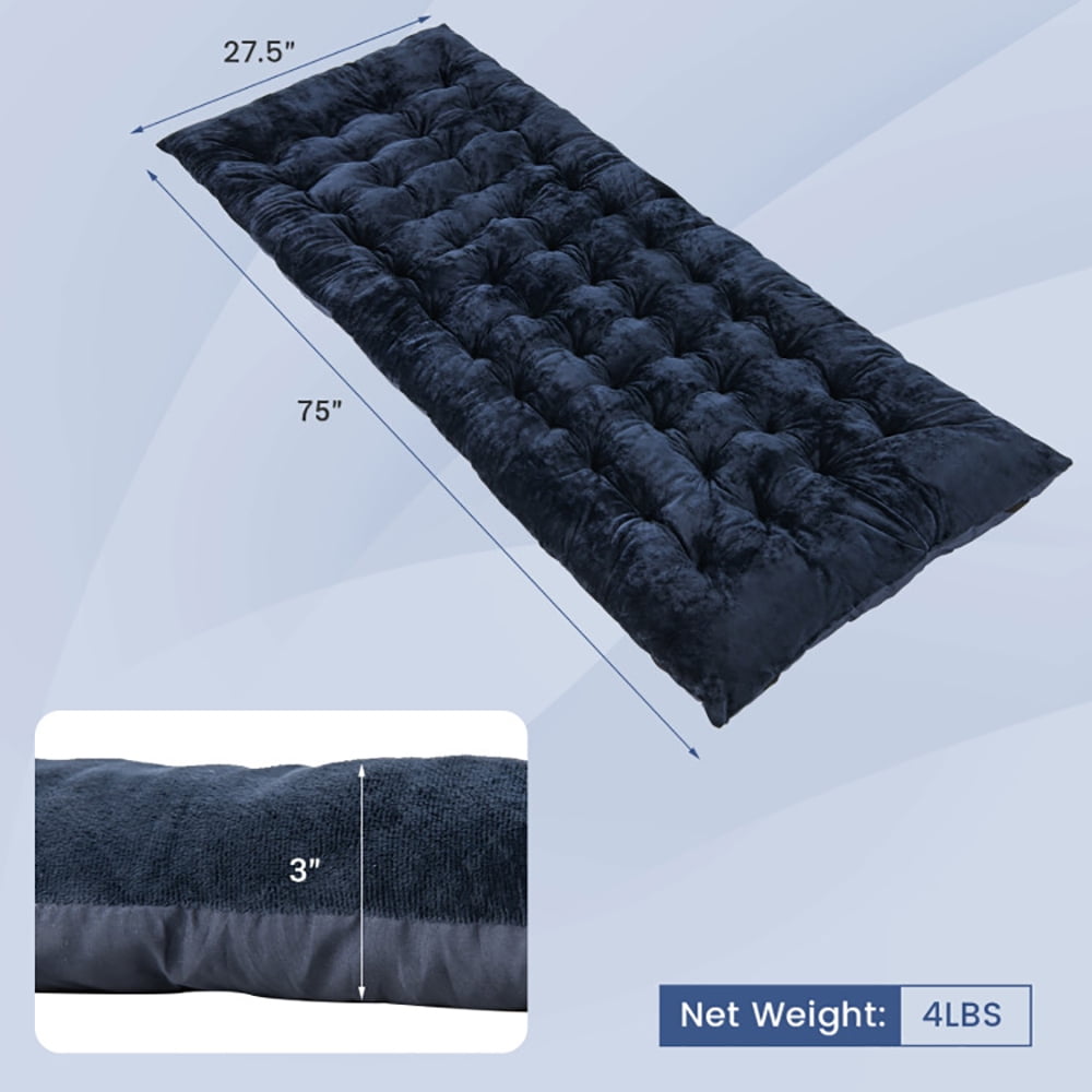 Aimee Lii 75 x 27.5 Inch Camping Cot Pads with Soft and Breathable Crystal Velvet, Outdoor Portable Camping Bed for Sleeping Hiking Travel, Navy Aimee Lii 75 x 27.5 Inch Camping Cot Pads with Soft and Breathable Crystal Velvet, Outdoor Portable Camping Bed for Sleeping Hiking Travel, Navy