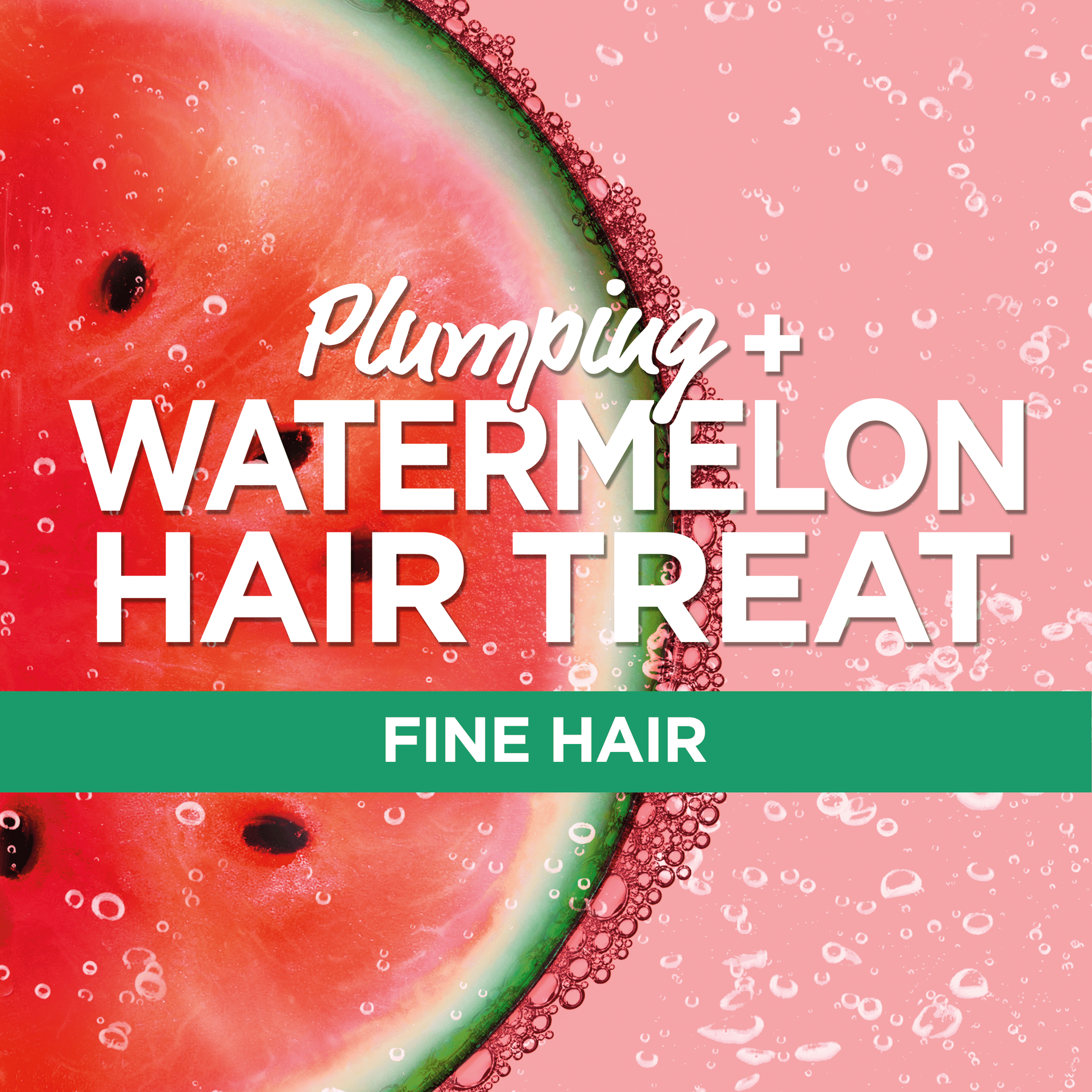 Garnier Fructis Plumping Nourishing Treat 3 in 1 Hair Mask, Frizzy Hair, Watermelon Extract, 13.5 fl oz