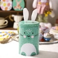 thumbnail image 4 of AURIGATE Easter Bunny Tin Canister 4.13×6.3in, Cute Rabbit Shaped Metal Storage Container, Festive Candy Jar & Gift Box for Easter & Spring, 4 of 6