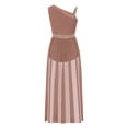 thumbnail image 4 of CHICTRY Kids Girls' Contemporary Lyrical Dance Dress Sleeveless Leotard Split Maxi Skirts Dusty Pink 16, 4 of 7