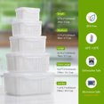 thumbnail image 4 of Vegetable Containers 5 Pack, Luxear Vegetable Storage Containers for Refrigerator, BPA Free with Lid & Colander Fruit Containers 0.7+1.35+2.3+3.8+5.8L Fridge Organizers White, 4 of 8