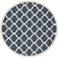 thumbnail image 1 of Safavieh Courtyard Navy Indoor Outdoor Rug - Round 7', 1 of 5