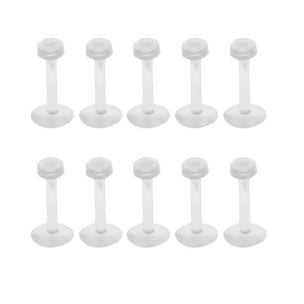 10 Uds 16G 1,2mm Acrílico Transparente Labio s Labret Piercing Oreja Pendiente Retenedor Barra para Mujeres Hombr Zulema Anillos de tachuelas en la nariz