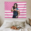 thumbnail image 3 of Daryl Star Dixon Tapestry Pink American Flag Wall Hanging College Dorm Decor Room Poster For Bedroom Living Room Gifts, 3 of 13