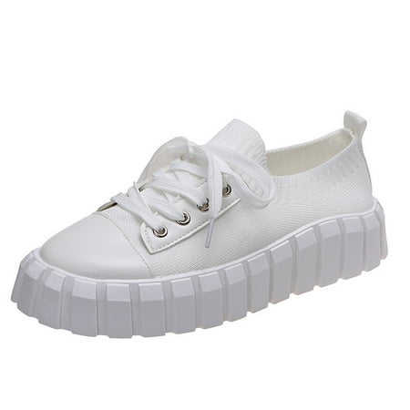 

AnuirheiH Spring New Style Knitted Lace-up Casual Large Size Casual Women Shoes 4$ off 2nd item