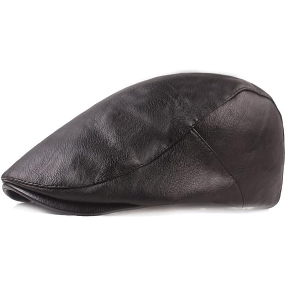 CoCoMangos Men Women Adjustable Leather Ivy Newsboy Caps Cabbie Beret Hat