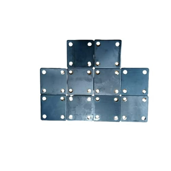 WELDANDFABSHOP 10 Pcs of Hot Rolled Steel Base Plate 3" X 3" with 4 Holes and Rounded Corners