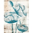 thumbnail image 2 of Grey, Jace 19x24 Black Ornate Wood Framed with Double Matting Museum Art Print Titled - White Wood Blue Florals Mate, 2 of 4