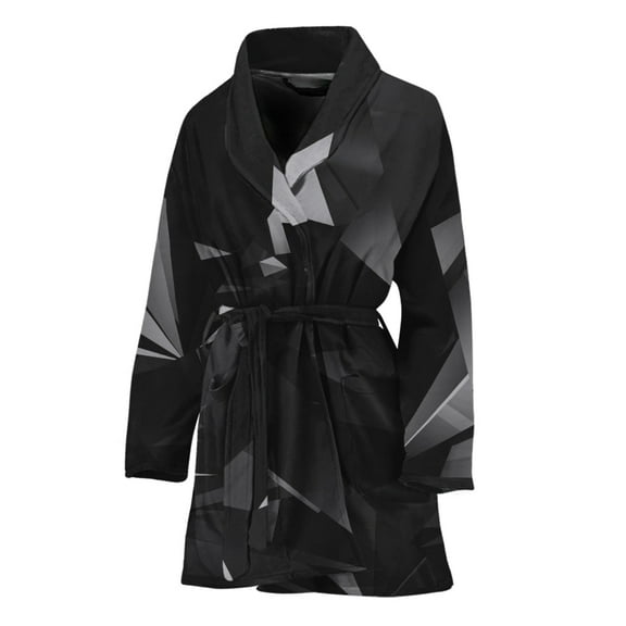 Black Diamond Women Bathrobe One Size Univeral Fits Fashion Lightweight Plush Fleece Long Robe For Women