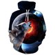 thumbnail image 3 of Sudadera con capucha con estampado 3D de animales para hombre y mujer, moda Otoño Invierno 2022, sudaderas con capucha con estampado de cabeza de lobo feroz, elegantes, tallas grandes, 3 of 5