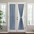 thumbnail image 7 of PowerSellerUSA French Door Curtain, Elegant Buffalo Plaid Curtains for Front Door, Classic Farmhouse Country Decor Plaid Gingham Checkered Design Door Curtains, 54" W x 72" L Single Panel, Navy, 7 of 7