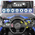 thumbnail image 3 of Funcid 12V Ride on Toys with Remote Control, Electric Car for Kids, 2*100W Engines Ride on Cars w/ Bluetooth, Battery Indicator, Knob Volume Control, 3.1 MPH, Age 3-6, Blue, 3 of 7