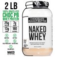 thumbnail image 4 of Naked Chocolate Peanut Butter Grass Fed Whey, 25g Protein, Nothing Artificial, 2LB - 21 Servings, 4 of 9