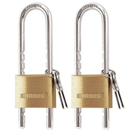 Brinks Adjustable Shackle Padlock, 2-Pack