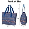 thumbnail image 3 of Tote Bag for Women - Pioneer Flower Shoulder Bag - Large Utility Work Duffle Bag with Zipper Handbag for Travel, Work, Sprots, 3 of 5