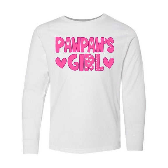 Inktastic Pawpaw's Girl Gift Long Sleeve Youth T-Shirt