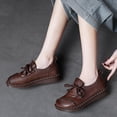 thumbnail image 4 of Lovskoo 2024 Women's Dress Leather Shoes Slip-On Platform Loafers Casual Comfortable Loafer Shoes Indoor Outdoor Brown, 4 of 8