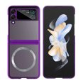 thumbnail image 2 of For Samsung Galaxy Z Flip 3 5G/Flip 4 Case Cover, Shockproof Luxury electroplate Magnetic Wireless charging Flip Case Cover, 2 of 5