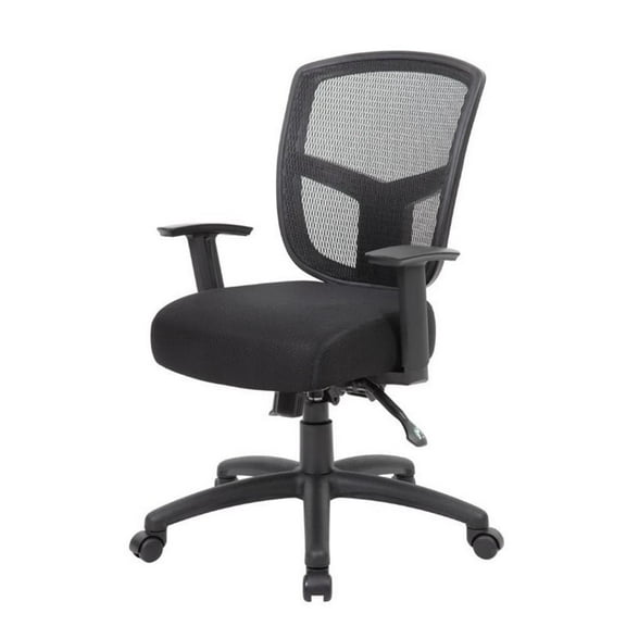 Scranton & Co Transitional Fabric Upholstered Task Chair in Gray/Black