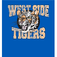 thumbnail image 2 of Vintage Sport West Side Tigers Adult Blue Long Sleeve Hoodie-Large, 2 of 3