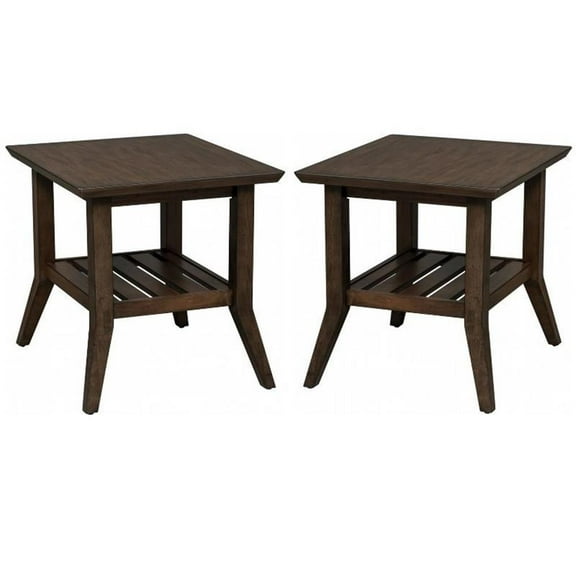 Home Square 2-Piece Furniture Ventura Blvd Rectangular End Table Set