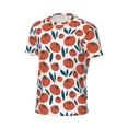thumbnail image 6 of Wukai Hand Drawn Tomatoes Print Men's Short-Sleeved Mesh T-Shirt,Quick-Dry Short Sleeve Workout T-Shirt-, 6 of 8
