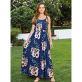 thumbnail image 6 of PatPat Women Dress Mommy and Me Dresses Family Matching Outfits Dark Blue Women Maxi Dress Floral Hawaiian Vacation Sling Sundresses for Women, 6 of 12