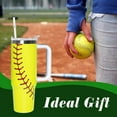 thumbnail image 2 of 40 oz Softball Tumbler with Handle and Lid Double Walled Stainless Steel Insulated Travel Mug Gift for Softball Themed Lovers Coffee Cup, 2 of 4