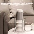 thumbnail image 2 of Acrylic Silver Paper Cup Organizer with Inverted Stacking Design - Space-Saving Disposable Cup Storage Rack for Kitchen, Office, Cafe & Restaurant - Waterproof ABS Material, Holds Various Cup Sizes -, 2 of 6