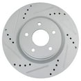 thumbnail image 2 of TRQ Front Performance Brake Rotor Drilled Slotted Pair Set for 2013 JX35 / 2015-2018 Murano / 2013-2018 Pathfinder / 2014-2018 Q50 / 2017-2018 Q60 / 2016-2017 QX50 / 2014-2018 QX60, 2 of 5