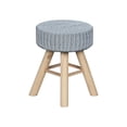 thumbnail image 2 of Grey Velvet Foot Stool / Comfortable and Versatile in Living Room, 2 of 7