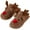 Men Size Dark Brown, variant on Gilbin Fuzzy Christmas Reindeer Slippers for Bedroom