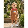 thumbnail image 5 of BemeyourBBs Toddler Baby Girls Thanksgiving Outfit Baby Girl Fall Thanksgiving Overall Dress Clothes Kids Turkey Embroidery Sleeveless Bows A-line Tank Dress 12 18 24 Months 2 3 4 5 Years, 5 of 9