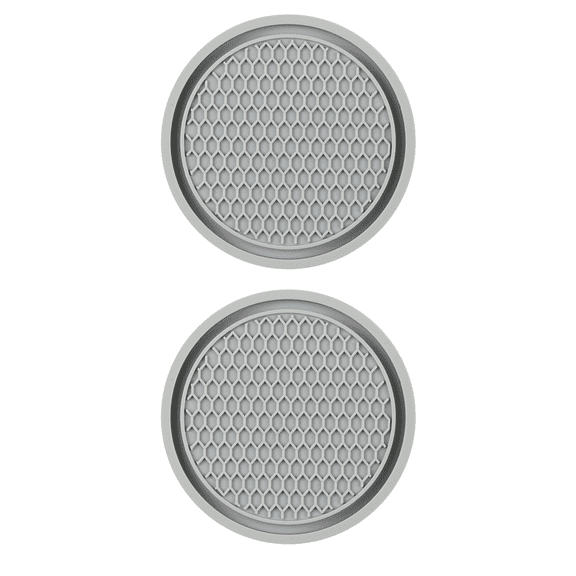 AUQ Car Coasters,Enhanced Grip Silicone Coasters,Honeycomb Textured Cup Mat,One-Piece Protective Car Coasters