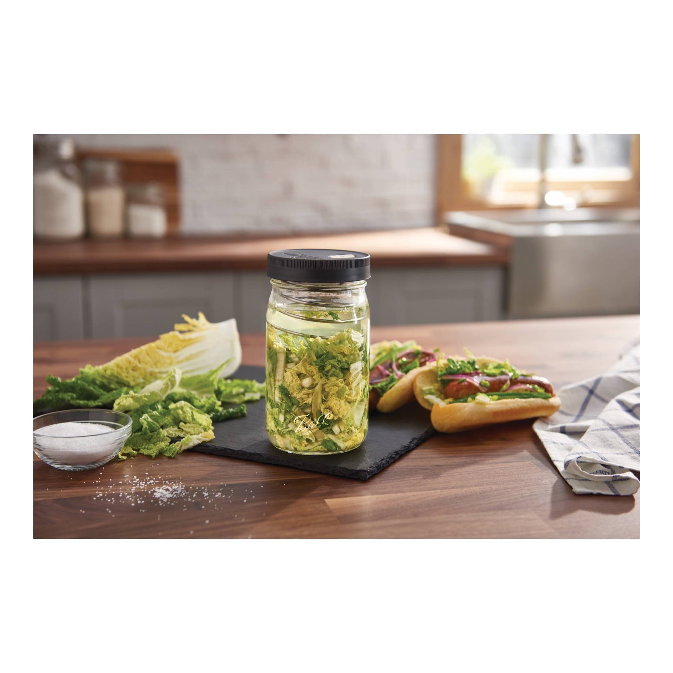 Ball Fermentation Kit, 1 Quart (32 oz) Wide Mouth Mason Jar