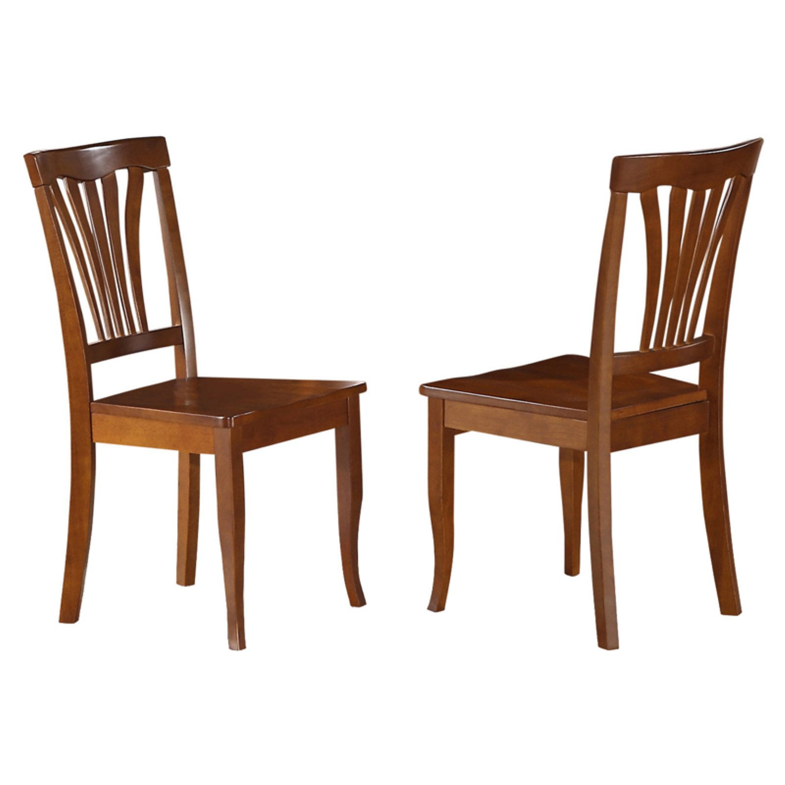 Set of 2 Chairs AVCSBRW Avon Chair with Wood Seat Saddle Brow Finish