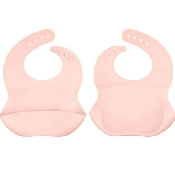 Silicone Baby Bibs for Babies Toddlers 6 72 Months Waterproof Soft BPA Free Easy Clean up Blue and Pink
