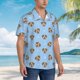 thumbnail image 3 of Fotbe Terrier Camisa Hawaiana para Hombre Unisex – Camisa Casual de Verano con Botones de Manga Corta de Algodón y Lino,Large, 3 of 7